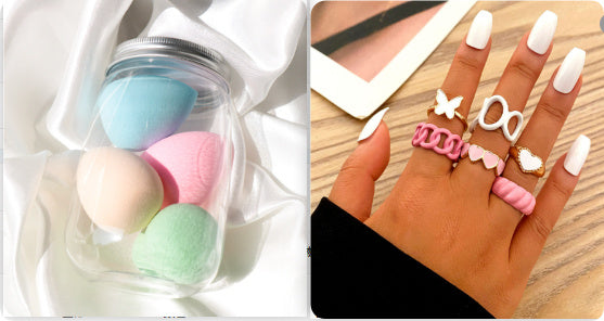 Beauty Egg Canned Powder Puff Set